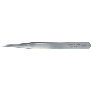 Brucelles B-NOX en acier inox, finition soignée, pointes 3, bonne duretée, longueur 120 mm