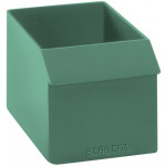 Boîte en plastique vert, 75 x 75 x 65 mm