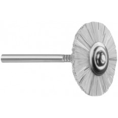 Petite brosse en crin rude, Ø 22 mm, sur tige Ø 2.35 mm pour polissage